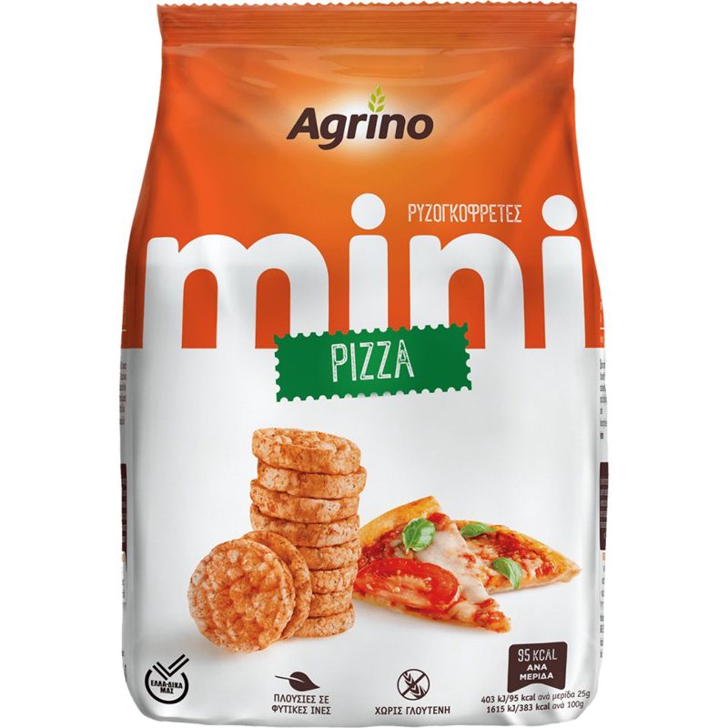 Agrino Mini Ρυζογκοφρέτες Pizza 50gr