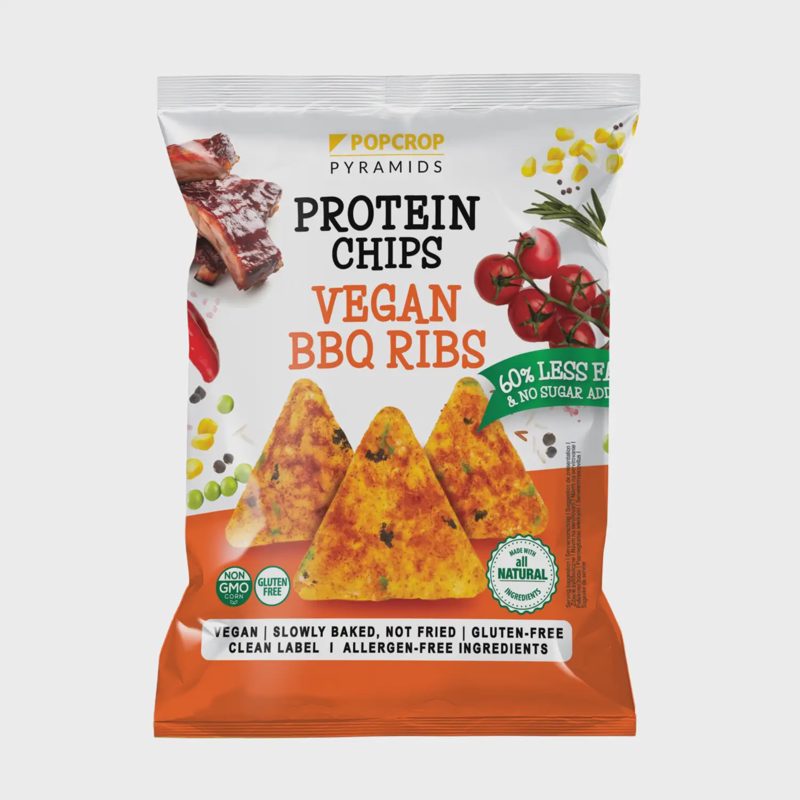 Vegan. BBQ sk. baltym. trašk. POPCROP, 60 g