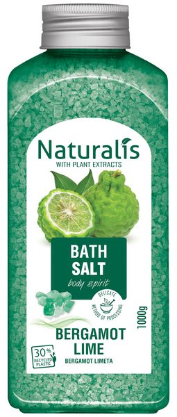 Naturalis kylpysuola 1000g Bergamot & Lime