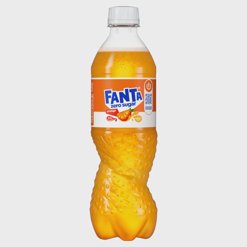 Gaz. gaiv. gėrimas FANTA ORANGE ZERO, 0,5 l
