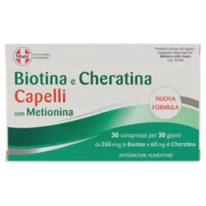 Matt Divisione Pharma Biotina e Cheratina Capelli 30 Compresse 30,6 g