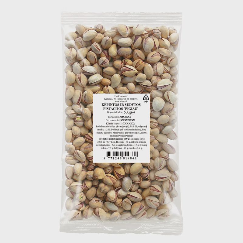 Pistacijos kepintos ir sūdytos PIGIAU 500g