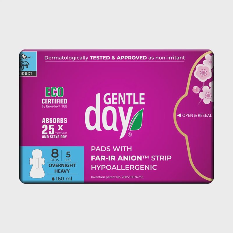 Hig. paketai GENTLE DAY OVERNIGHT, 8 vnt