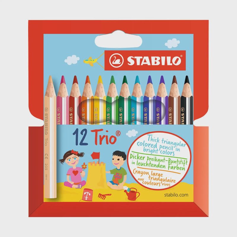 Spalvoti pieštukai STABILO TRIO MINI, 12 sp.
