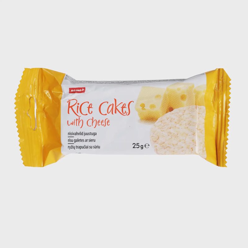 Ryžių trapučiai RIMI su sūriu, 25 g