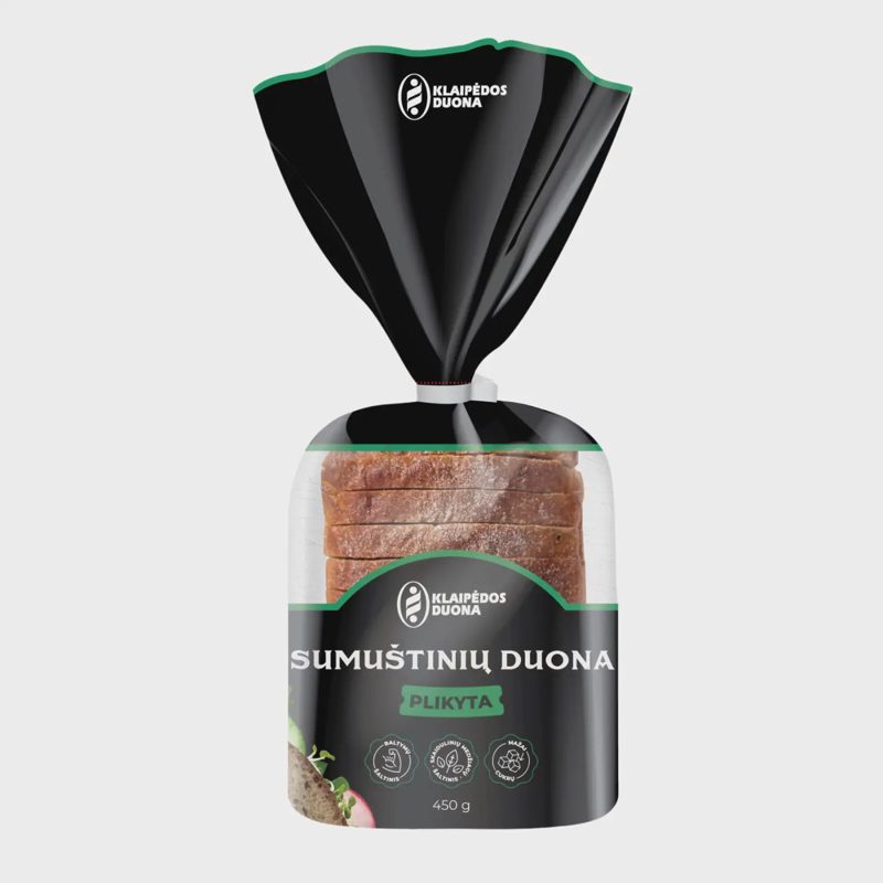 Plik. sumuštinių duona KLAIPĖDOS DUONA, 450 g