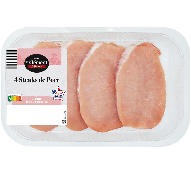 4 STEAKS DE PORC