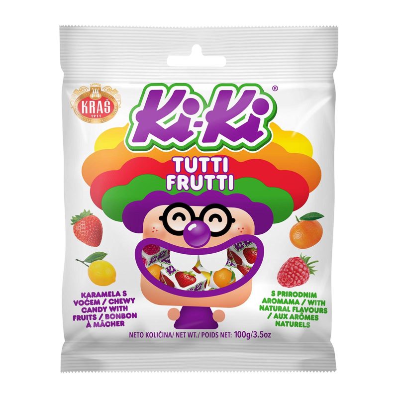 Kraš Kiki Tutti Frutti bomboni 100 g